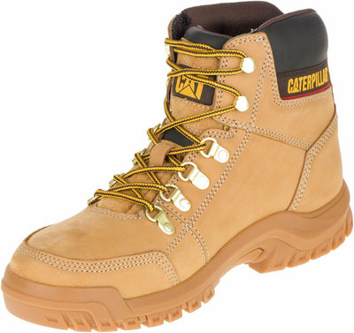 Cat Footwear Men's Outline Soft Toe Work Boot, Honey, 10 Wide