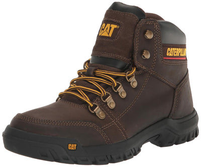 Cat Footwear Men's Outline Soft Toe Work Boot, Seal Brown, 8 Wide