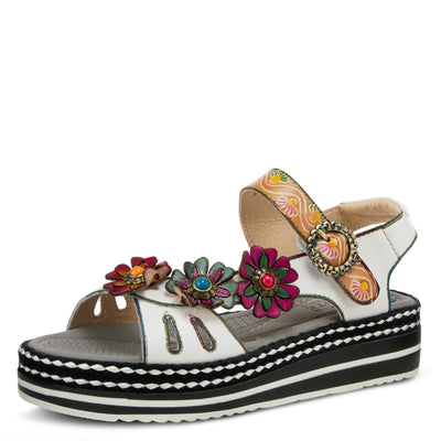 Spring Step L'Artiste Women's Laga Slide Sandal White Multi EU 40 / US 9