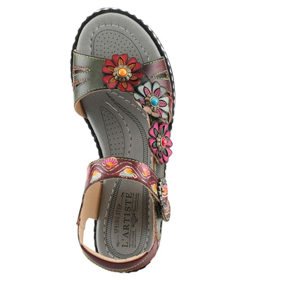Spring Step L'Artiste Women's Laga Slide Sandal Plum Multi EU 36 / US 5.5-6