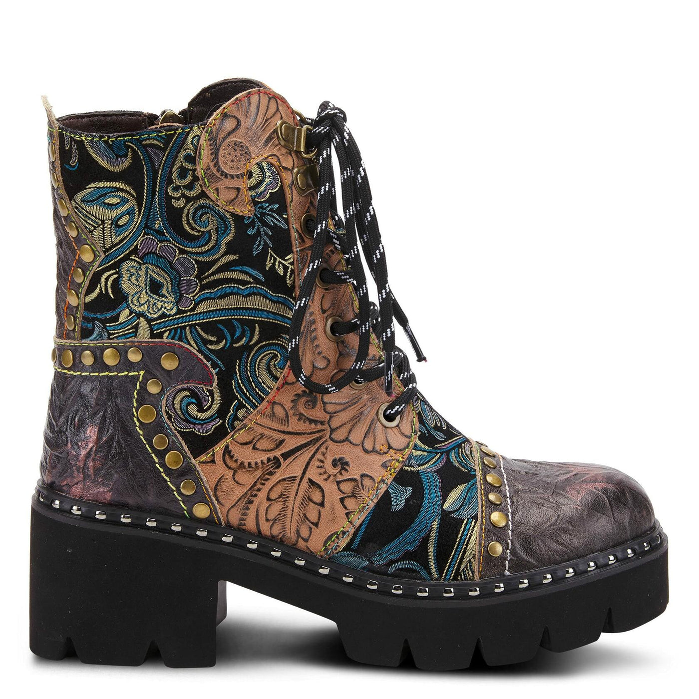 Spring Step L'Artiste Women's Severe Bootie Charcoal Multi EU 42 / US 10.5-11