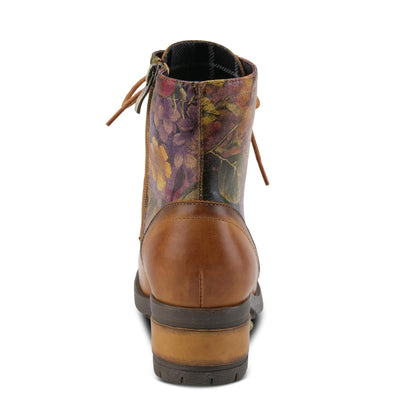 Spring Step Flexus Marty Boots for Women - Ladies Boots with Cozy Flannel Textile Lining - Women's Ankle Boots with Zipper Closure - CAMEL Shoe US 7.5-8