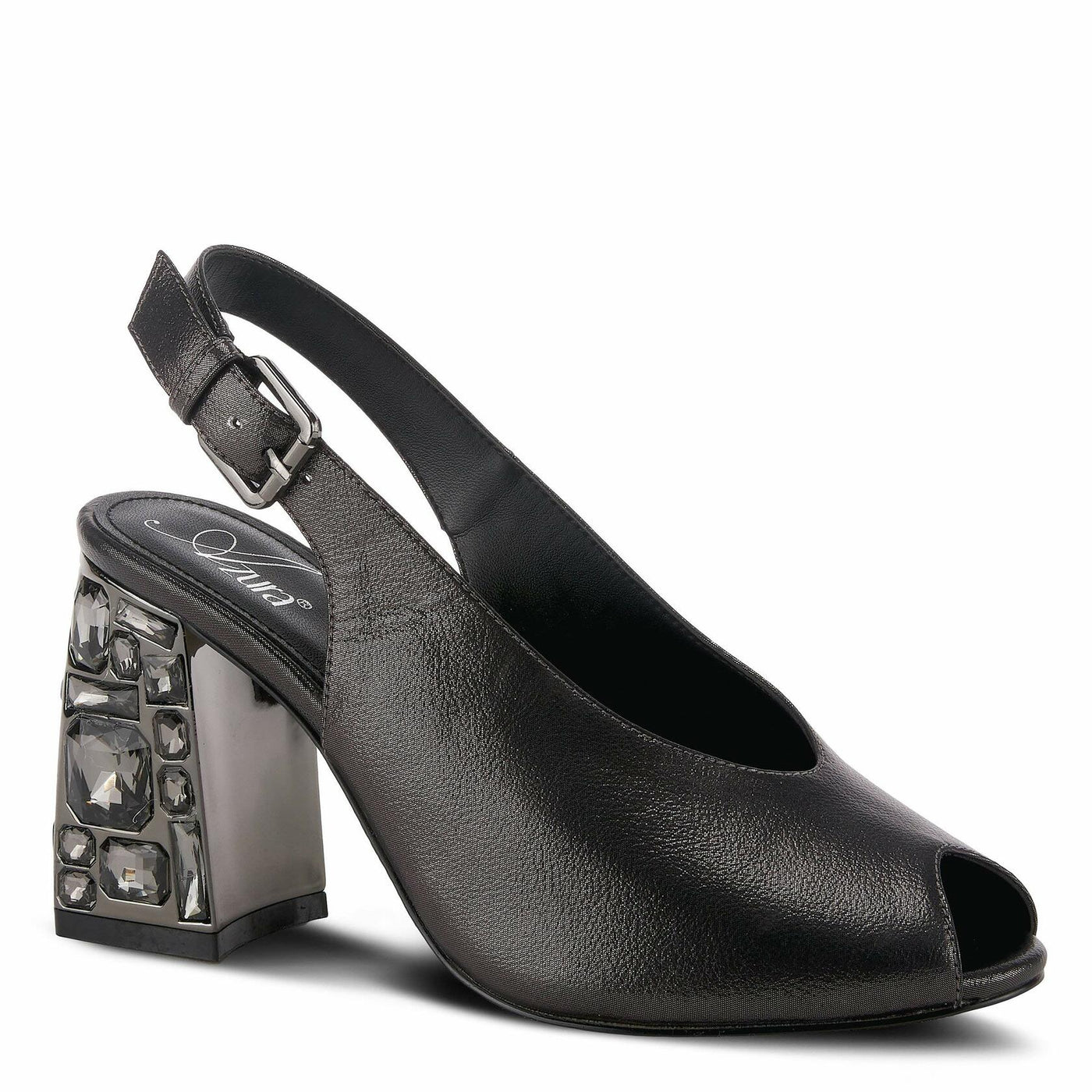 Azura Women's Dazzley Slip-On Backstrap Charcoal EU 39 / US 8.5