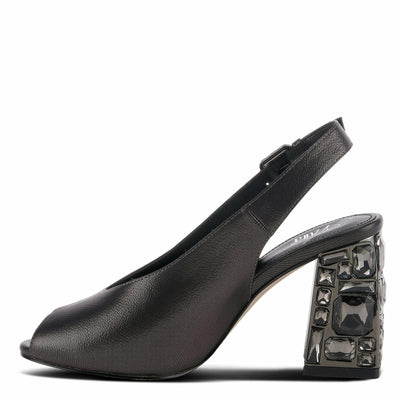 Azura Women's Dazzley Slip-On Backstrap Charcoal EU 41 / US 9.5-10