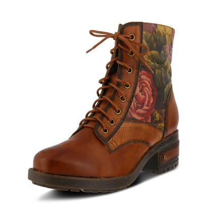 Spring Step Flexus Marty Boots for Women - Ladies Boots with Cozy Flannel Textile Lining - Women's Ankle Boots with Zipper Closure - CAMEL Shoe US 7.5-8