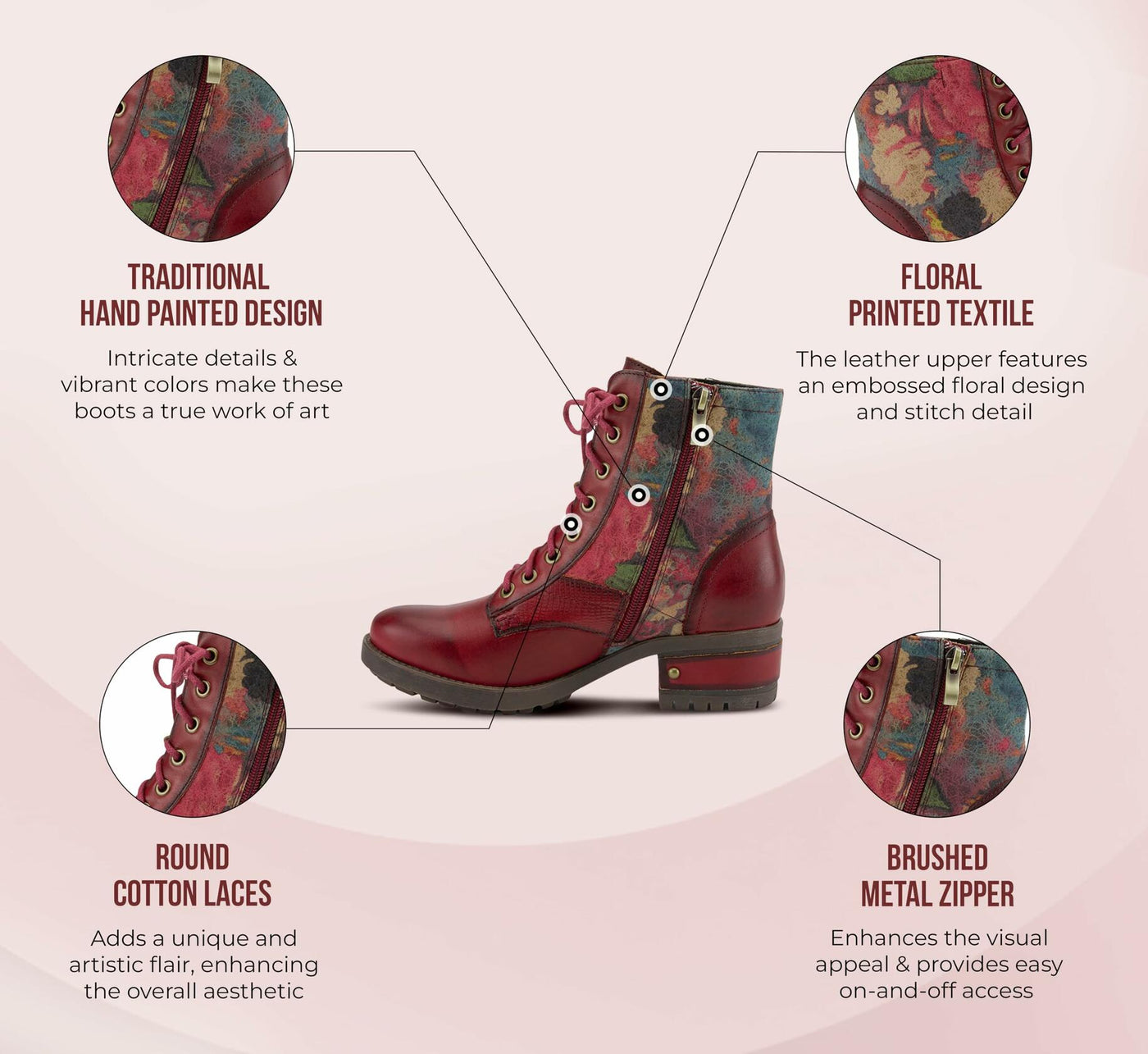 Spring Step Flexus Marty Boots for Women - Ladies Boots with Cozy Flannel Textile Lining - Women's Ankle Boots with Zipper Closure - BLACK Shoe US 10.5-11