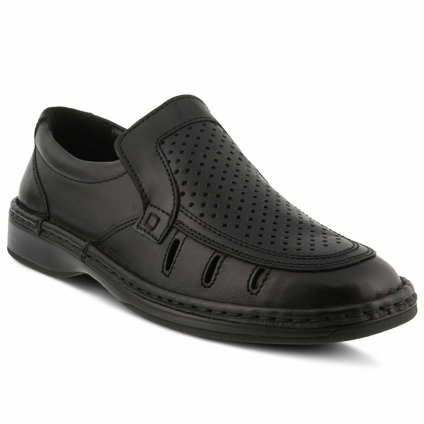 Spring Step Men's Apollo Loafer Flat, Black, 9.5-10