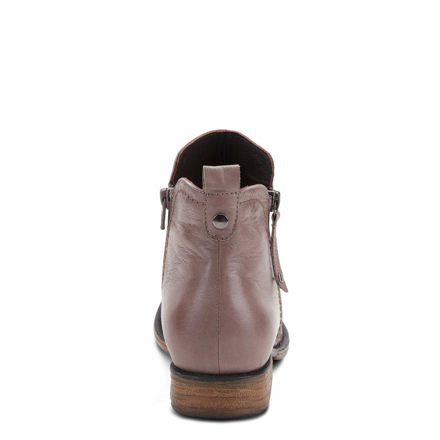 Spring Step Oziel Waterproof Leather Ankle Boots for Women | Women Shoes with Decorative Zipper, Adjustable Lace Up Closure and Chunky Flat Heel Taupe EU 39 / US 8.5