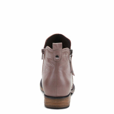 Spring Step Oziel Waterproof Leather Ankle Boots for Women | Women Shoes with Decorative Zipper, Adjustable Lace Up Closure and Chunky Flat Heel Taupe EU 39 / US 8.5