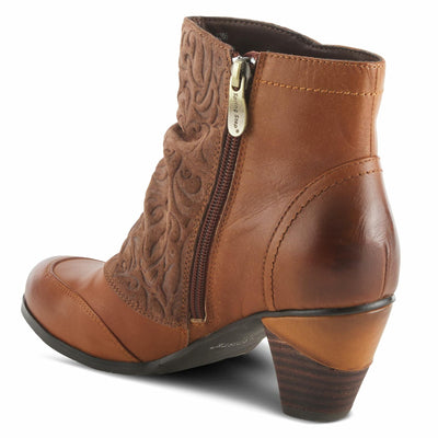 L’Artiste by Spring Step Women's Belgard Ankle Bootie, Brown, 38 EU/7.5-8 M US