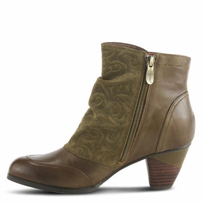 L’Artiste by Spring Step Women's Belgard Ankle Bootie, Olive Green, 41 EU/9.5-10 M US