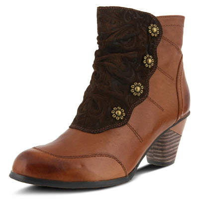 L’Artiste by Spring Step Women's Belgard Ankle Bootie, Brown, 39 EU/8.5 M US