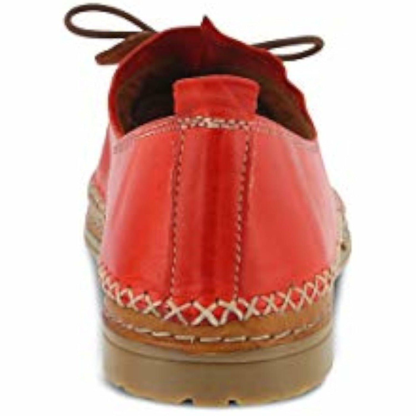 Spring Step Women's Berna Leather Loafer – Artistic Slip-On Comfort Shoe with Padded Insole, Elastic Vamp, and Durable Rubber Outsole Red 5