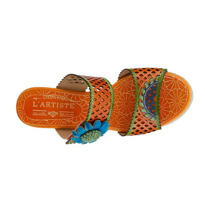 L'Artiste by Spring Step Virgie Orange Multi Leather 37 (US Women's 6.5-7) M