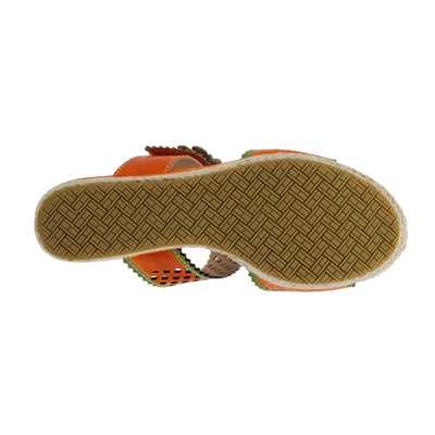 L'Artiste by Spring Step Virgie Orange Multi Leather 37 (US Women's 6.5-7) M