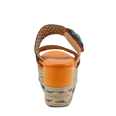 L'Artiste by Spring Step Virgie Orange Multi Leather 37 (US Women's 6.5-7) M