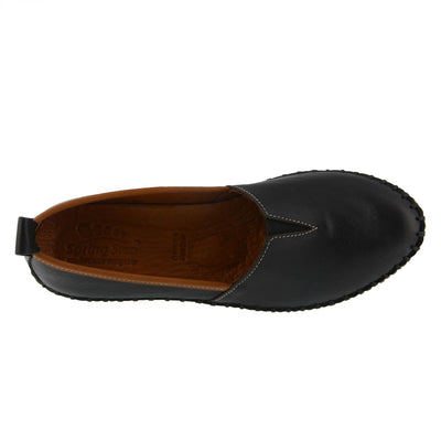 Spring Step Women's TISPEA Loafer Flat, Black, 10.5-11