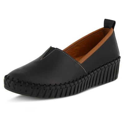 Spring Step Women's TISPEA Loafer Flat, Black, 10.5-11