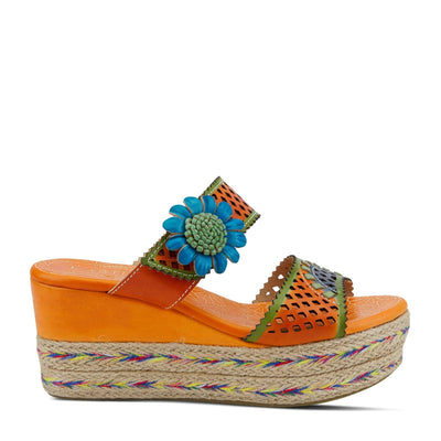 L'Artiste by Spring Step Virgie Orange Multi Leather 37 (US Women's 6.5-7) M