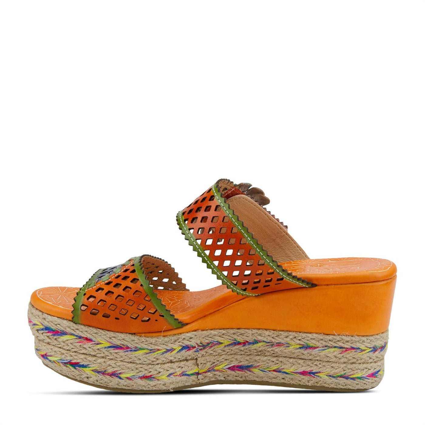 L'Artiste by Spring Step Virgie Orange Multi Leather 37 (US Women's 6.5-7) M