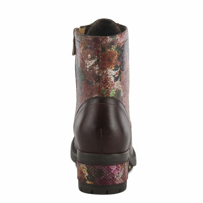 Spring Step L'Artiste Women's Marty-Met Leather Bootie Brown Multi EU 41 / US 9.5-10