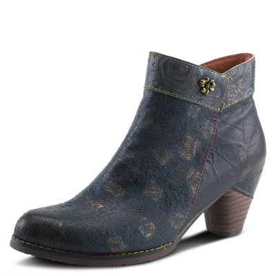 Spring Step L'Artiste Bestlove Ankle Boots for Women Low Heel | Casual Women's Boots Women with Metallic Brush Strokes and Cushion Footbed Navy Multi EU 41 / US 9.5-10