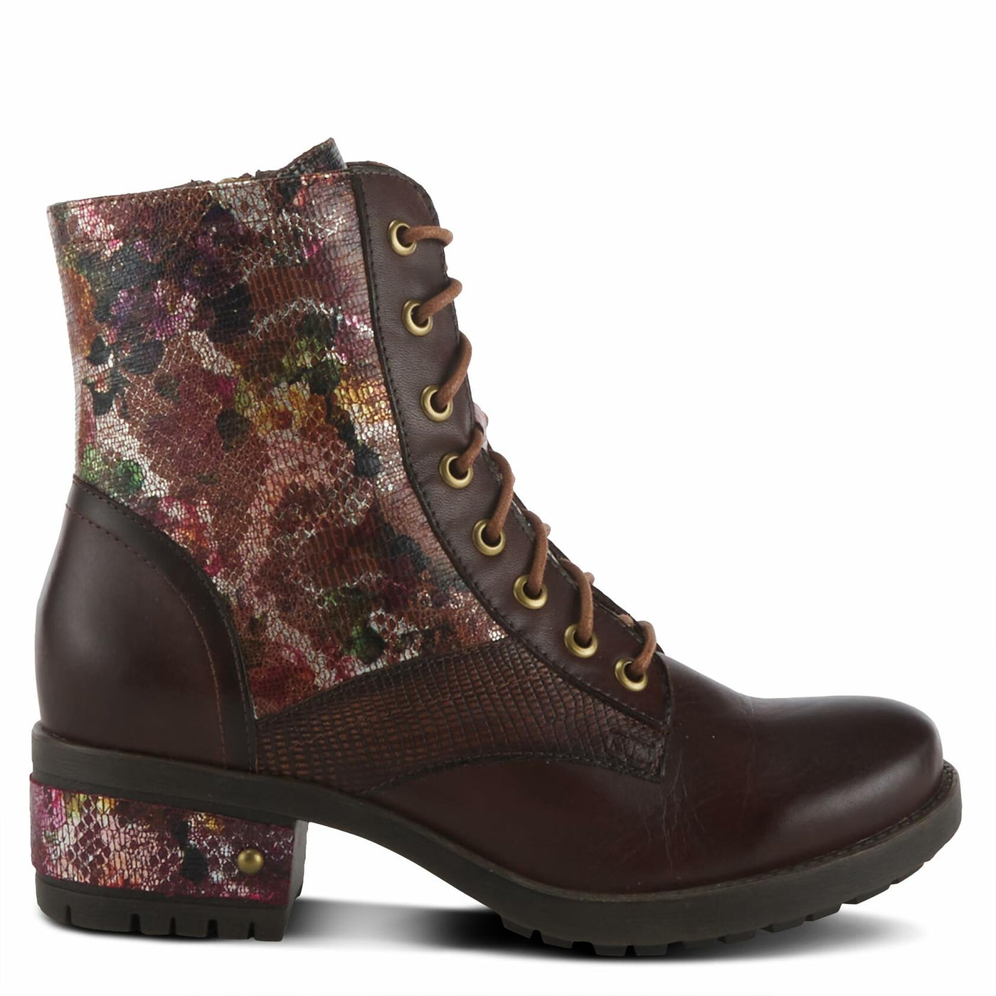 Spring Step L'Artiste Women's Marty-Met Leather Bootie Brown Multi EU 41 / US 9.5-10