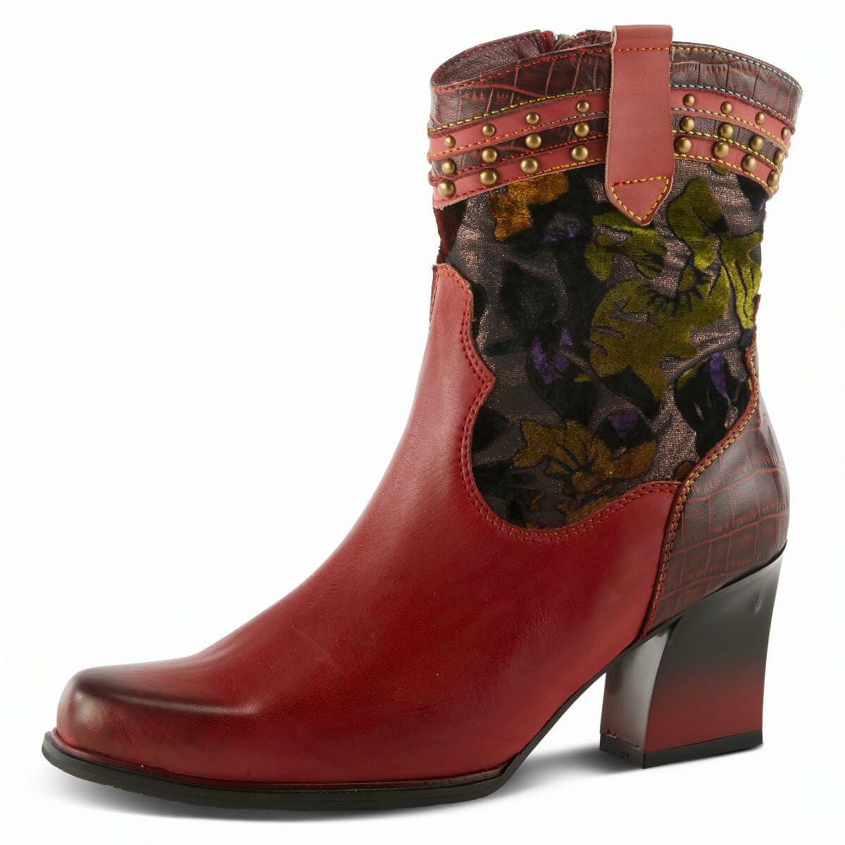 Spring Step L`Artiste Women's Happytime Boot Red Multi EU 42 / US 10.5-11