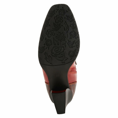 Spring Step L'Artiste Women's Happytime Leather Bootie Red Multi EU 39 / US 8.5