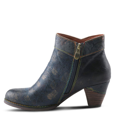 Spring Step L'Artiste Bestlove Ankle Boots for Women Low Heel | Casual Women's Boots Women with Metallic Brush Strokes and Cushion Footbed Navy Multi EU 41 / US 9.5-10