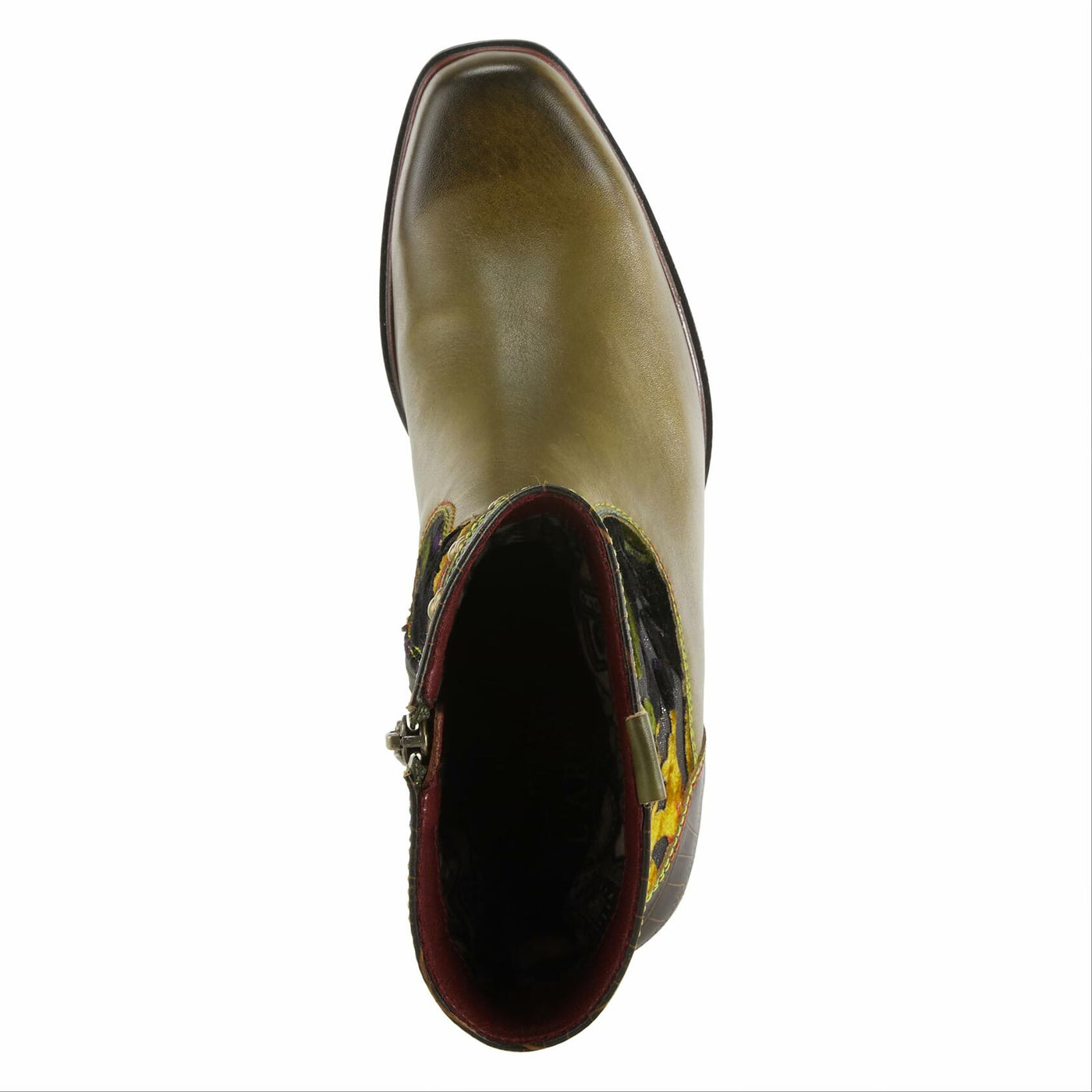 Spring Step L'Artiste Women's Happytime Leather Bootie Olive Multi EU 42 / US 10.5-11
