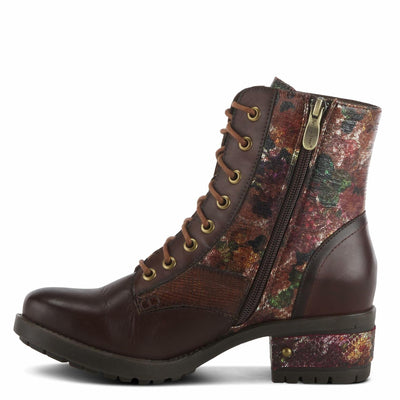 Spring Step L'Artiste Women's Marty-Met Leather Bootie Brown Multi EU 41 / US 9.5-10