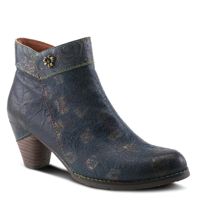 Spring Step L'Artiste Bestlove Ankle Boots for Women Low Heel | Casual Women's Boots Women with Metallic Brush Strokes and Cushion Footbed Navy Multi EU 35 / US 5