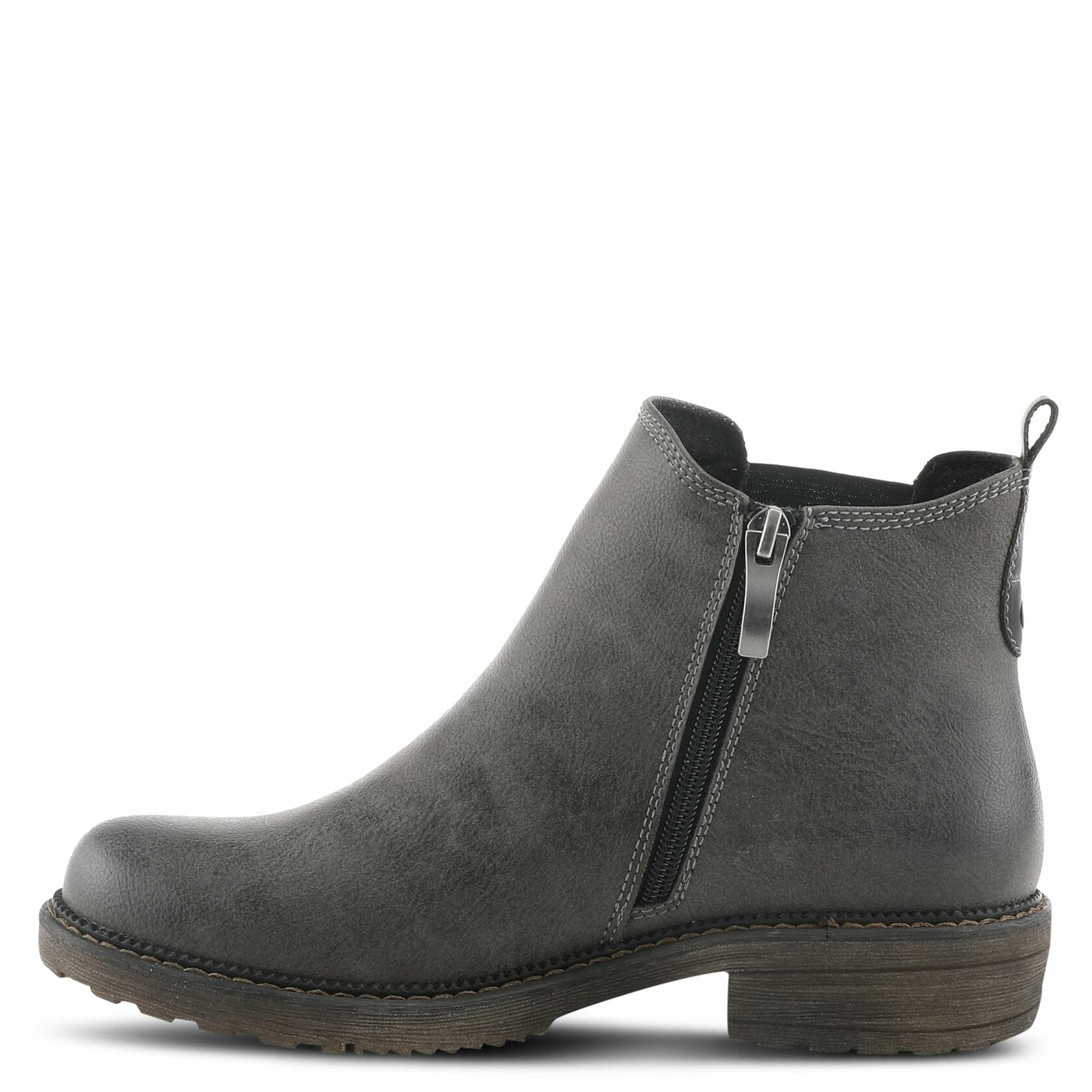 Spring Step Women's Nonia Chelsea-Bootie with Plaid Elastic Stretch - Shock-Absorbing Grey EU 42/10.5-11