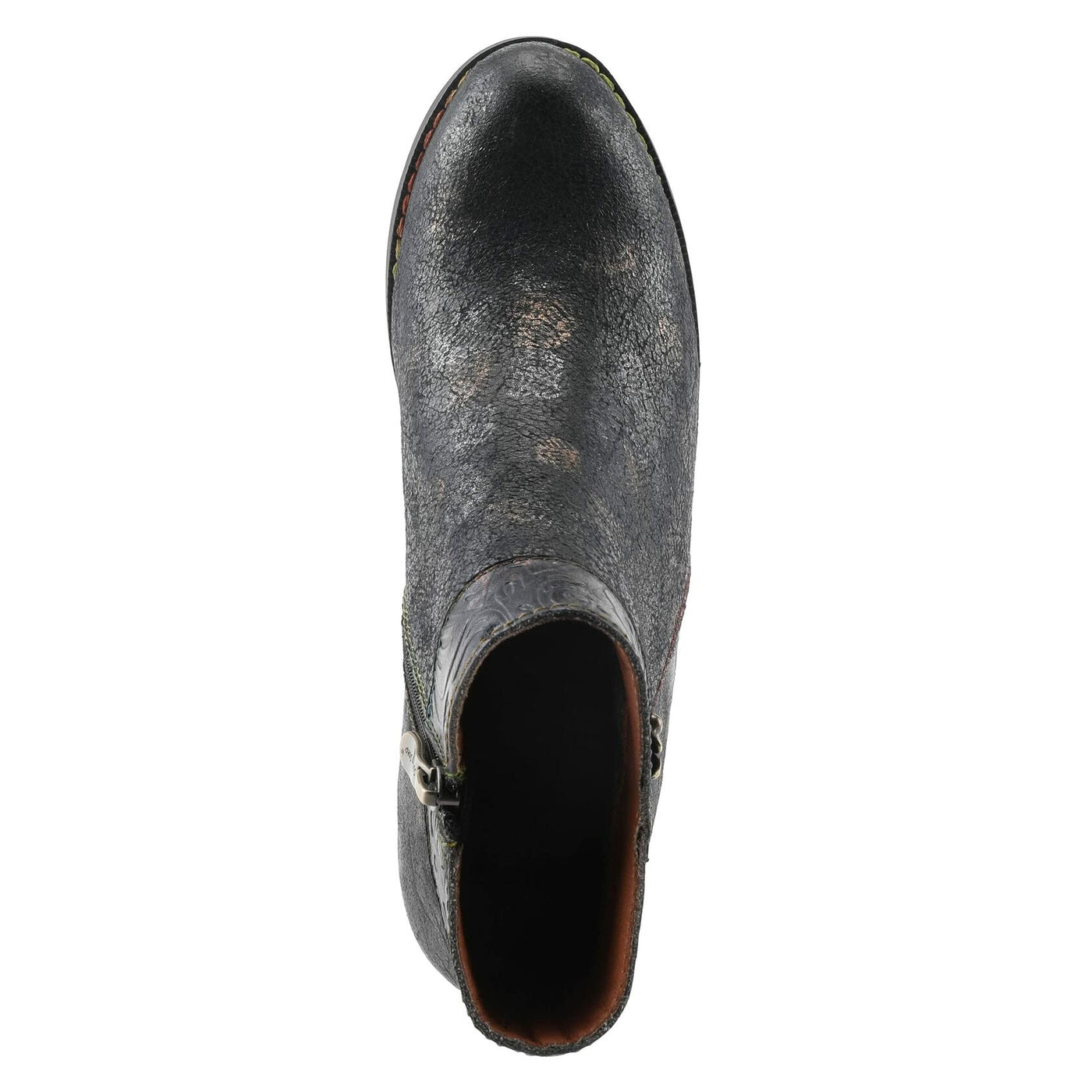 Spring Step L'Artiste Bestlove Ankle Boots for Women Low Heel | Casual Women's Boots Women with Metallic Brush Strokes and Cushion Footbed Black Multi EU 36 / US 5.5-6