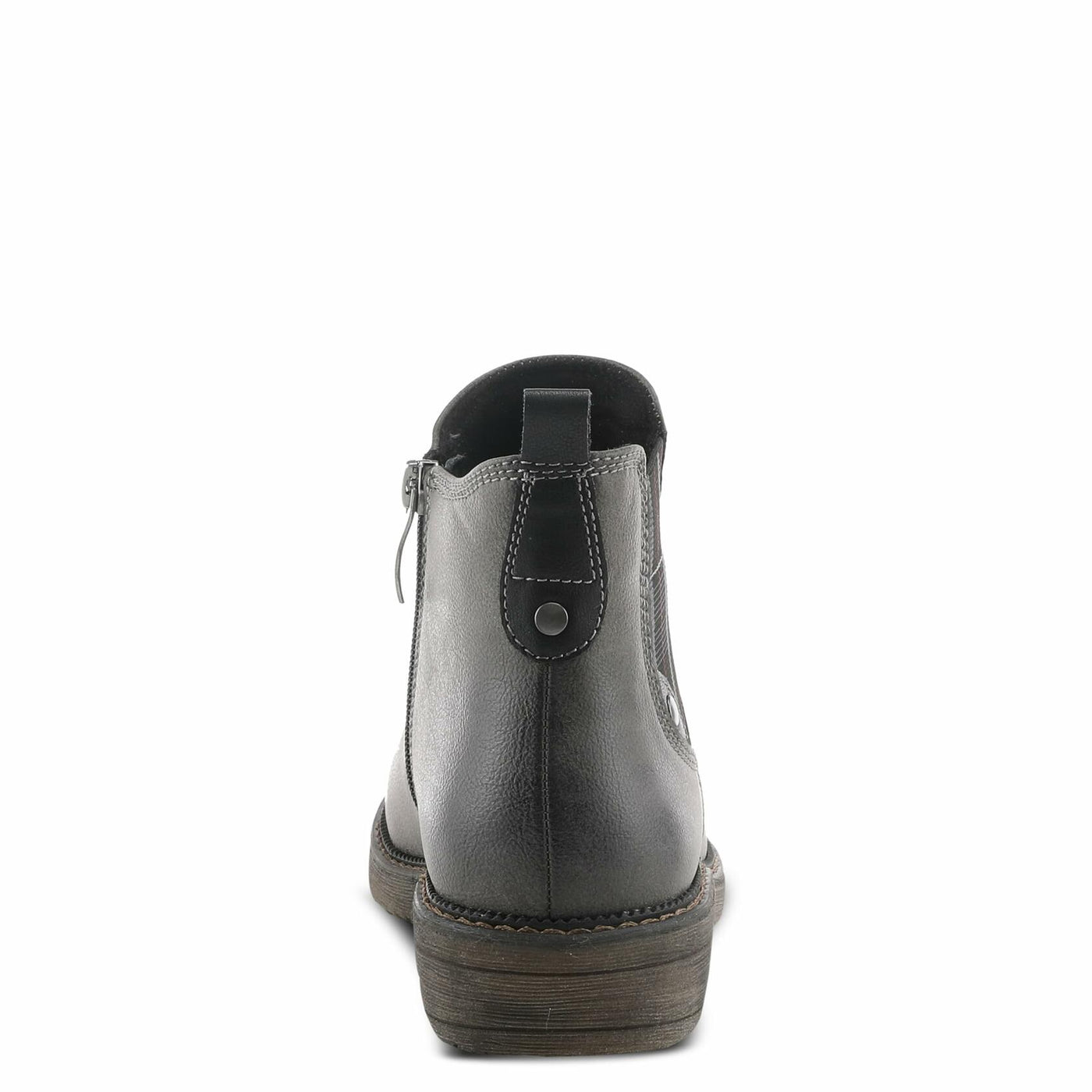 Spring Step Women's Nonia Chelsea-Bootie with Plaid Elastic Stretch - Shock-Absorbing Grey EU 42/10.5-11