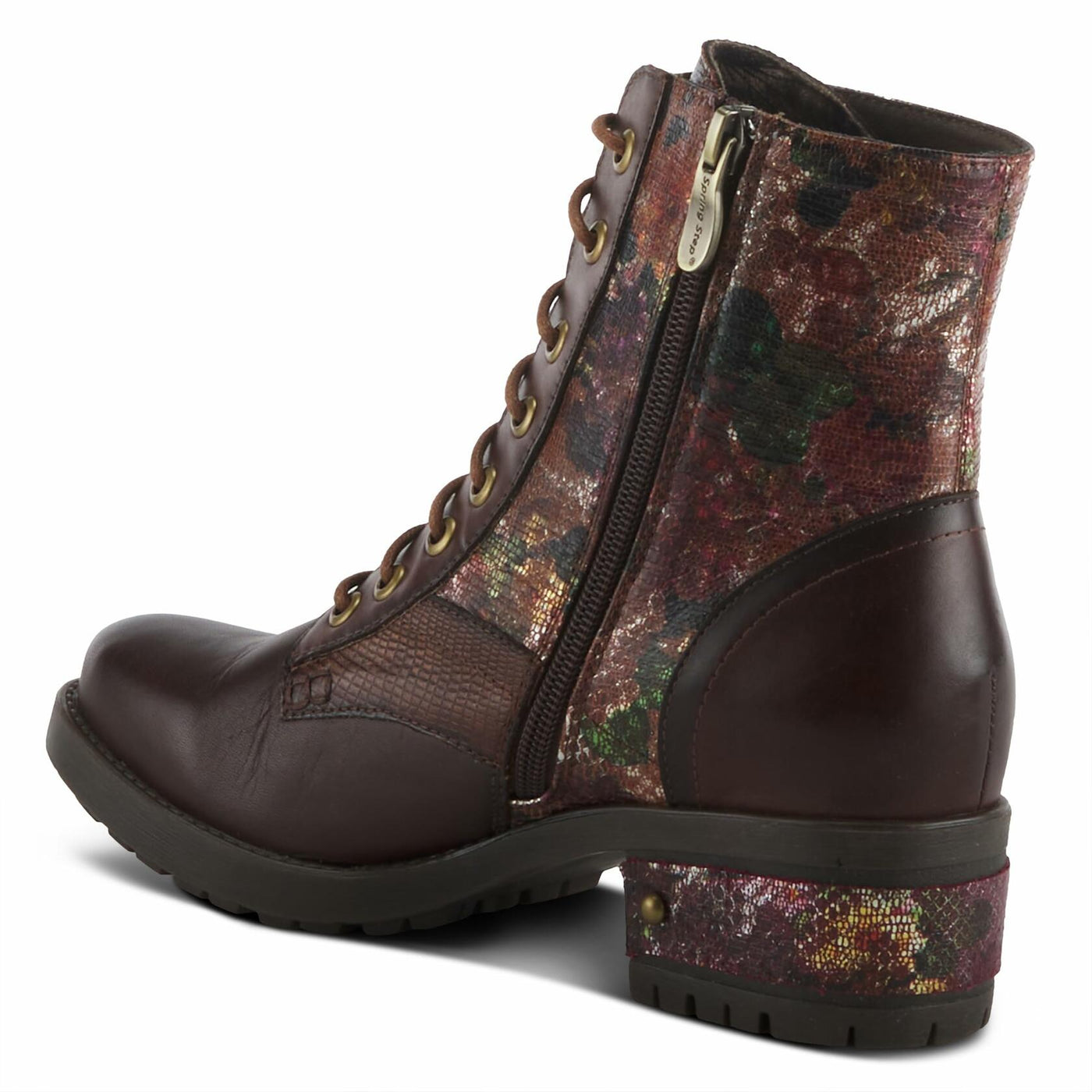 Spring Step L'Artiste Women's Marty-Met Leather Bootie Brown Multi EU 41 / US 9.5-10