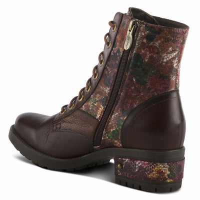 Spring Step L'Artiste Women's Marty-Met Leather Bootie Brown Multi EU 41 / US 9.5-10