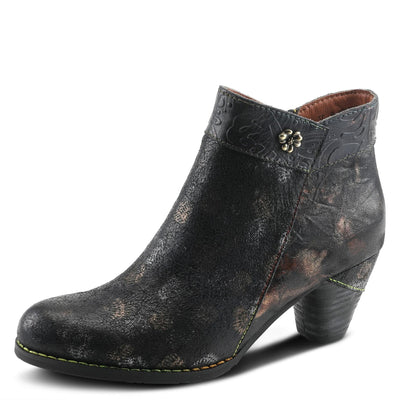 Spring Step L'Artiste Bestlove Ankle Boots for Women Low Heel | Casual Women's Boots Women with Metallic Brush Strokes and Cushion Footbed Black Multi EU 36 / US 5.5-6