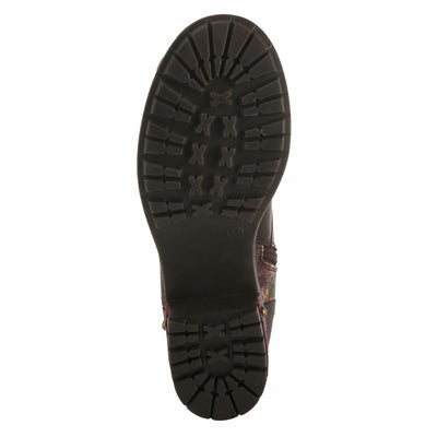 Spring Step L'Artiste Women's Marty-Met Leather Bootie Brown Multi EU 41 / US 9.5-10