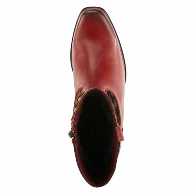 Spring Step L'Artiste Women's Happytime Leather Bootie Red Multi EU 39 / US 8.5