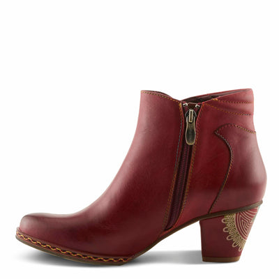 Spring Step L`Artiste Women's Zamihi Leather Bootie Red EU 43 / US 11.5-12