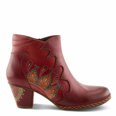 Spring Step L`Artiste Women's Zamihi Leather Bootie Red EU 43 / US 11.5-12