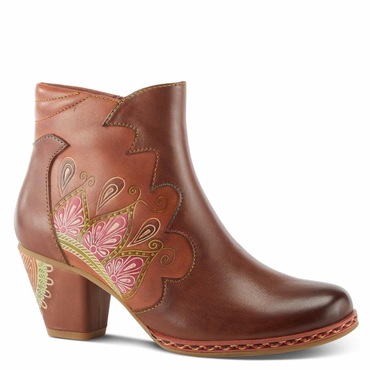 Spring Step L`Artiste Women's Zamihi Leather Bootie Brown EU 44 / US 12.5-13