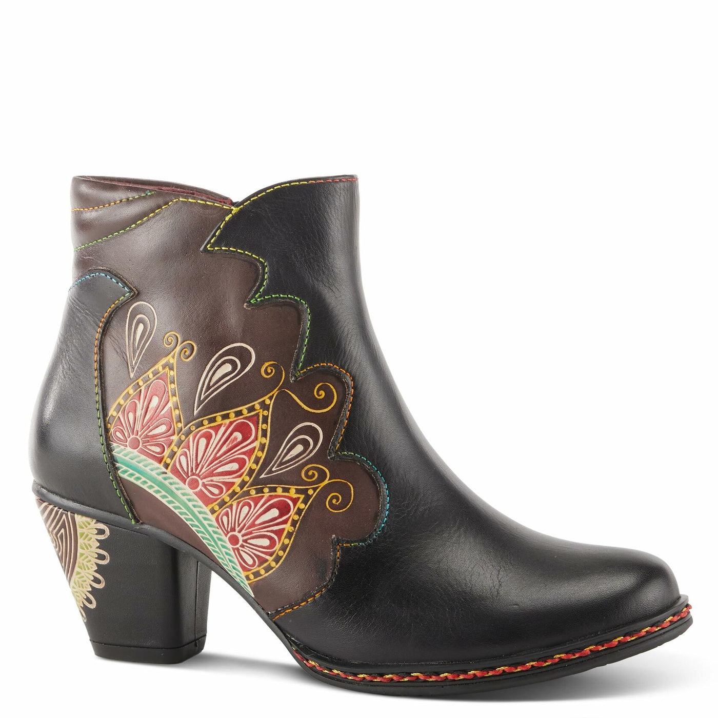 Spring Step L`Artiste Women's Zamihi Leather Bootie Black EU 44 / US 12.5-13