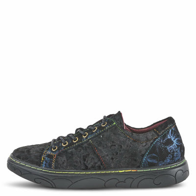 Spring Step L'Artiste Danli-Cheeta Snakers for Women - Animal Print Girls Sneaker - Ladies Fashion Snakers with Zipper and Adjustable Laces - Navy Multi EU 39 / US 8.5