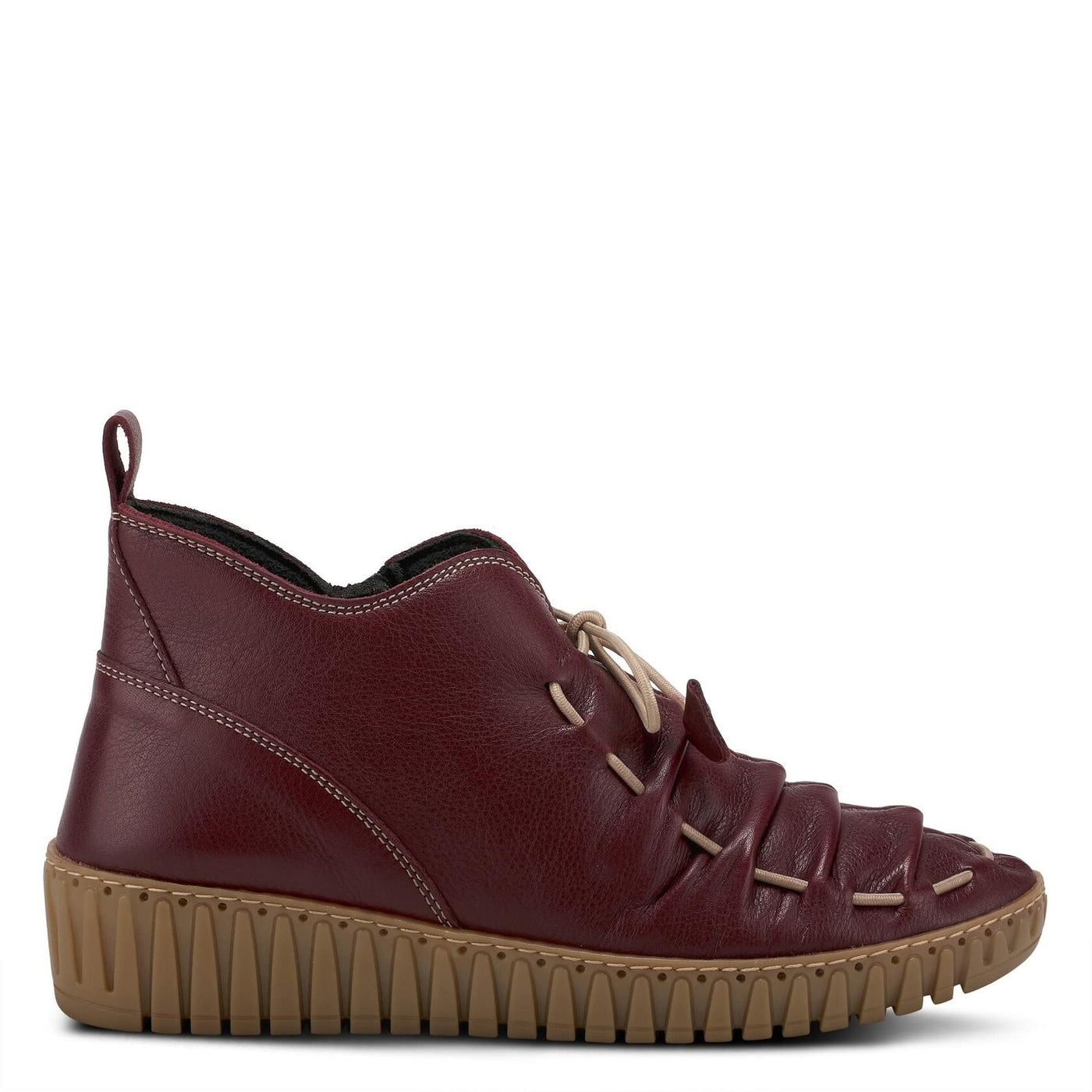 Spring Step Nespea Booties for Women - Waterproof Leather Women's Shoes with Zipper Closure - Western Ankle Boots for Women with Low Heel - Bordeaux EU 36 / US 5.5-6