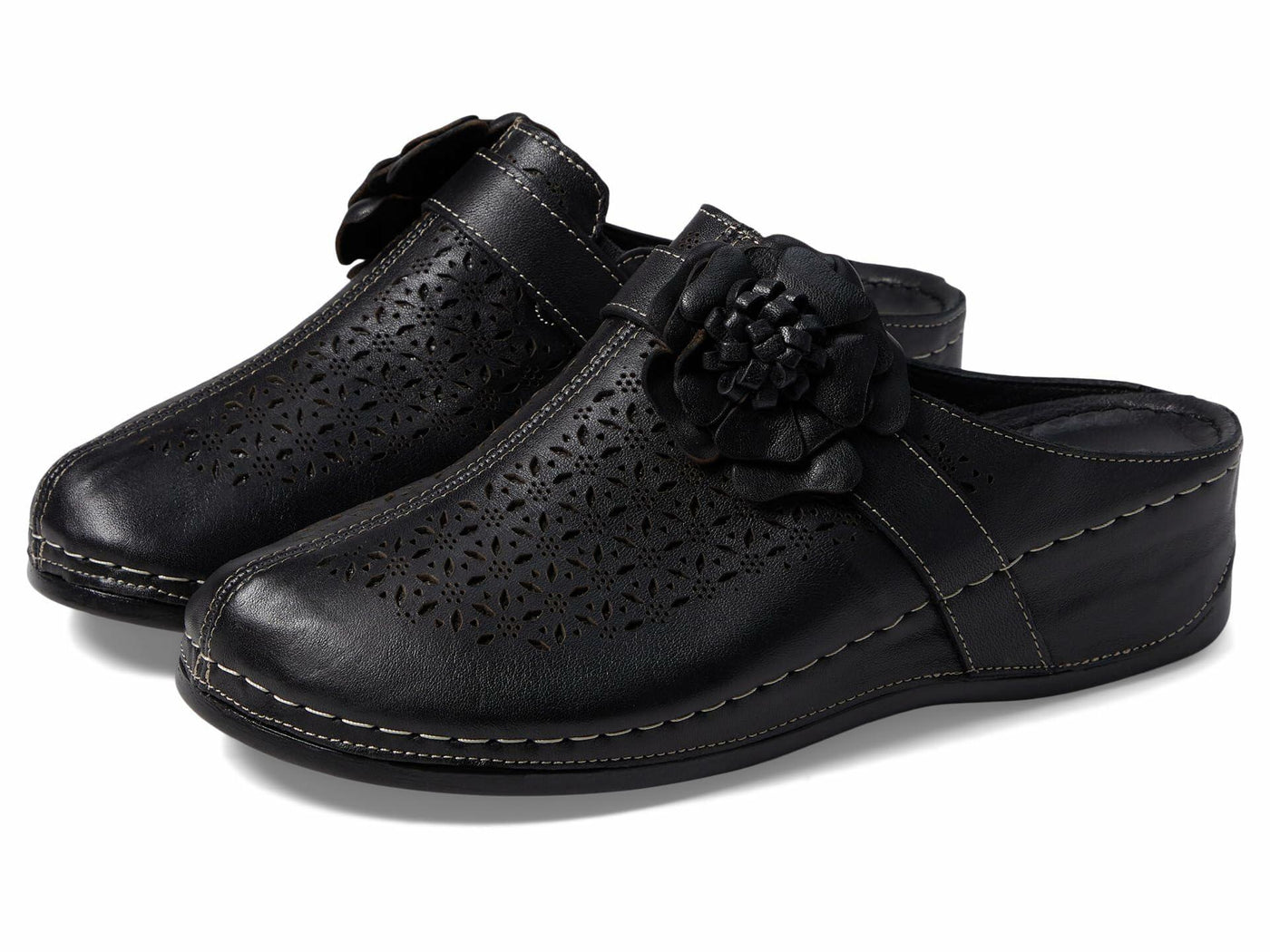 Spring Step Women's Lilybean Leather Clog Black EU 42 / US 10.5-11