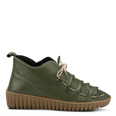 Spring Step Nespea Booties for Women - Waterproof Leather Women's Shoes with Zipper Closure - Western Ankle Boots for Women with Low Heel - Olive Green EU 36 / US 5.5-6