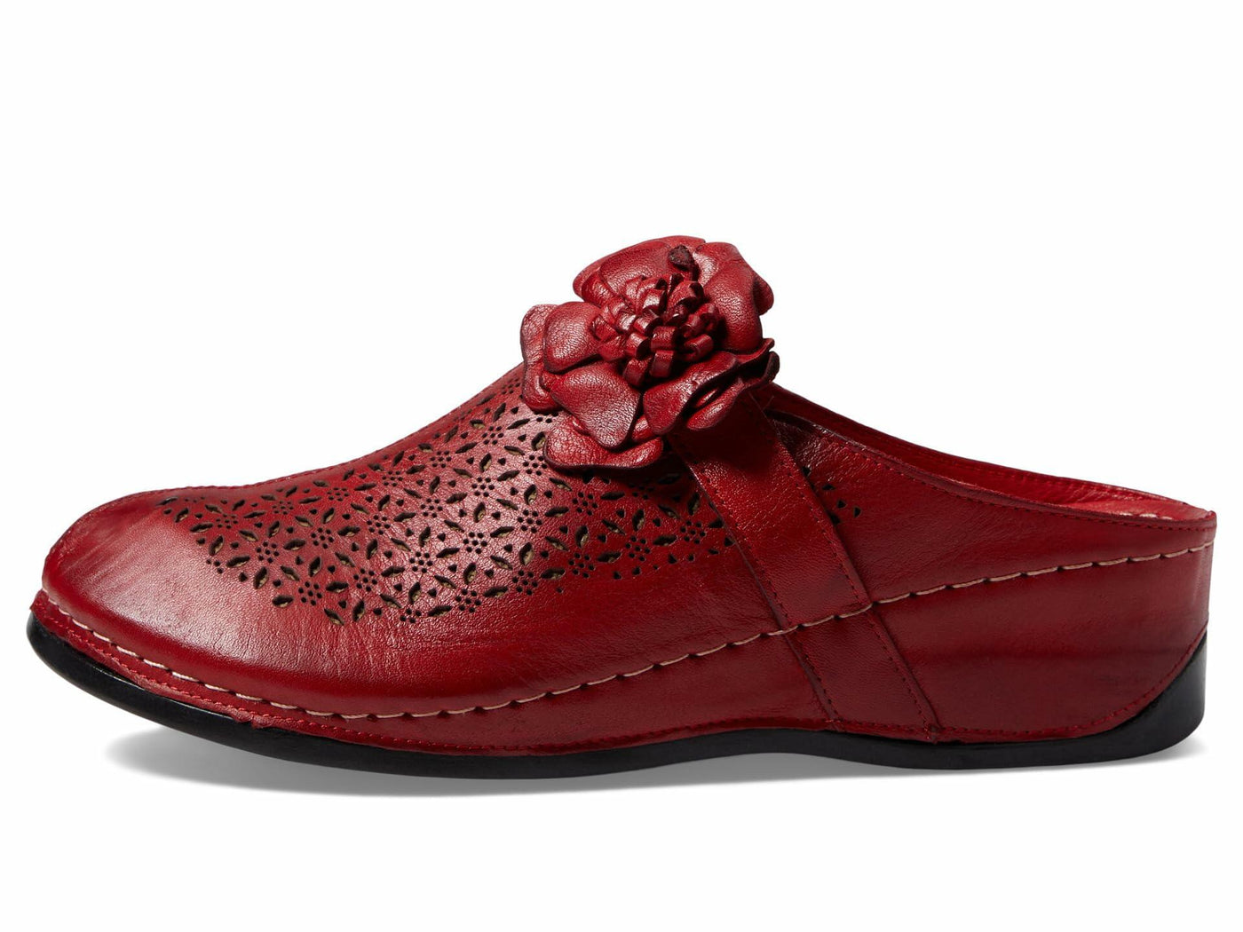 Spring Step Women's Lilybean Leather Clog Red EU 40 / US 9
